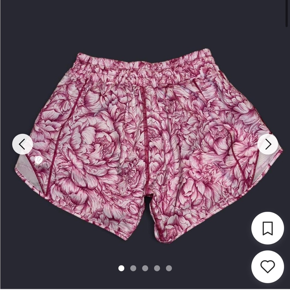 Lululemon Athletica Pink Floral Athletic Shorts